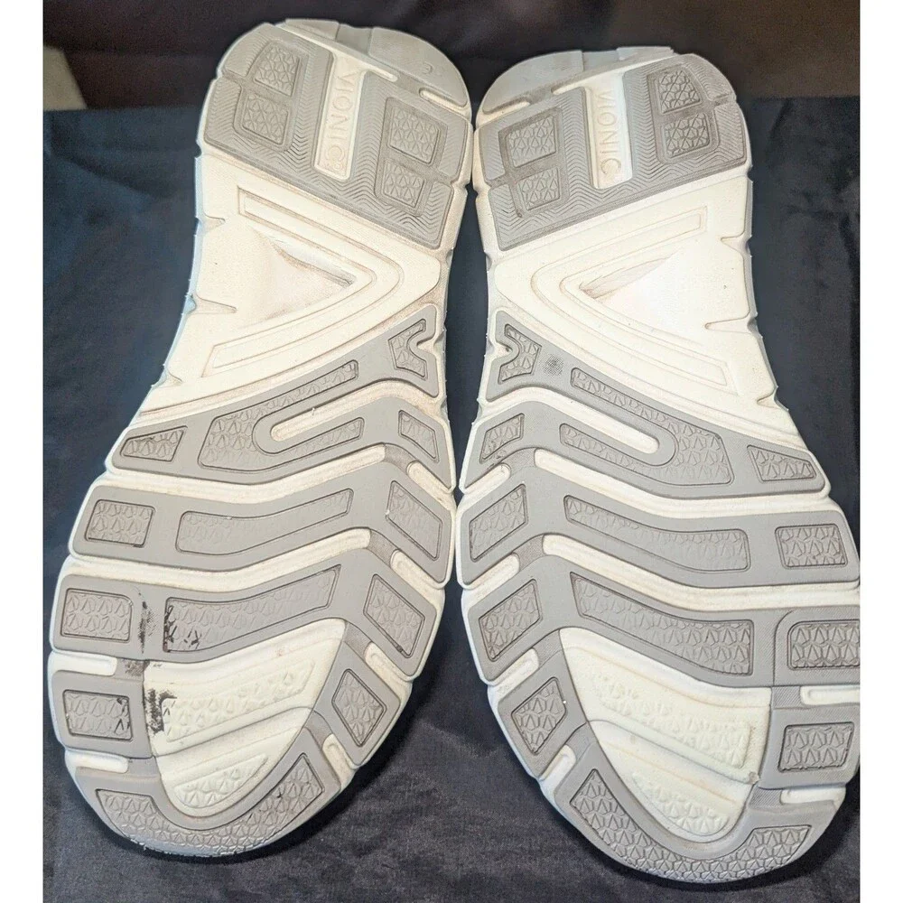 Vionic Walk Max Sneaker Shoe Womens Size 9 Ivory Comfort Cream Lace Up